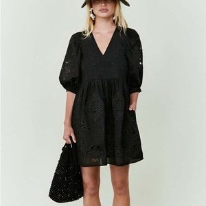 Hunter Bell Maya Eyelet Mini Dress NWOT M